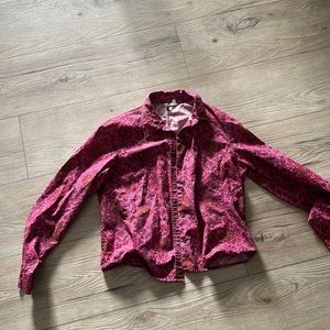 J Crew magenta paisley shirt